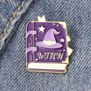 NEW Pin - Witch Spell Book Pin